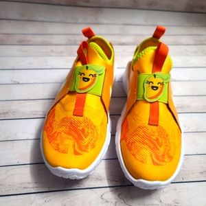 Orange Nike Flex Kids Tennis Shoes